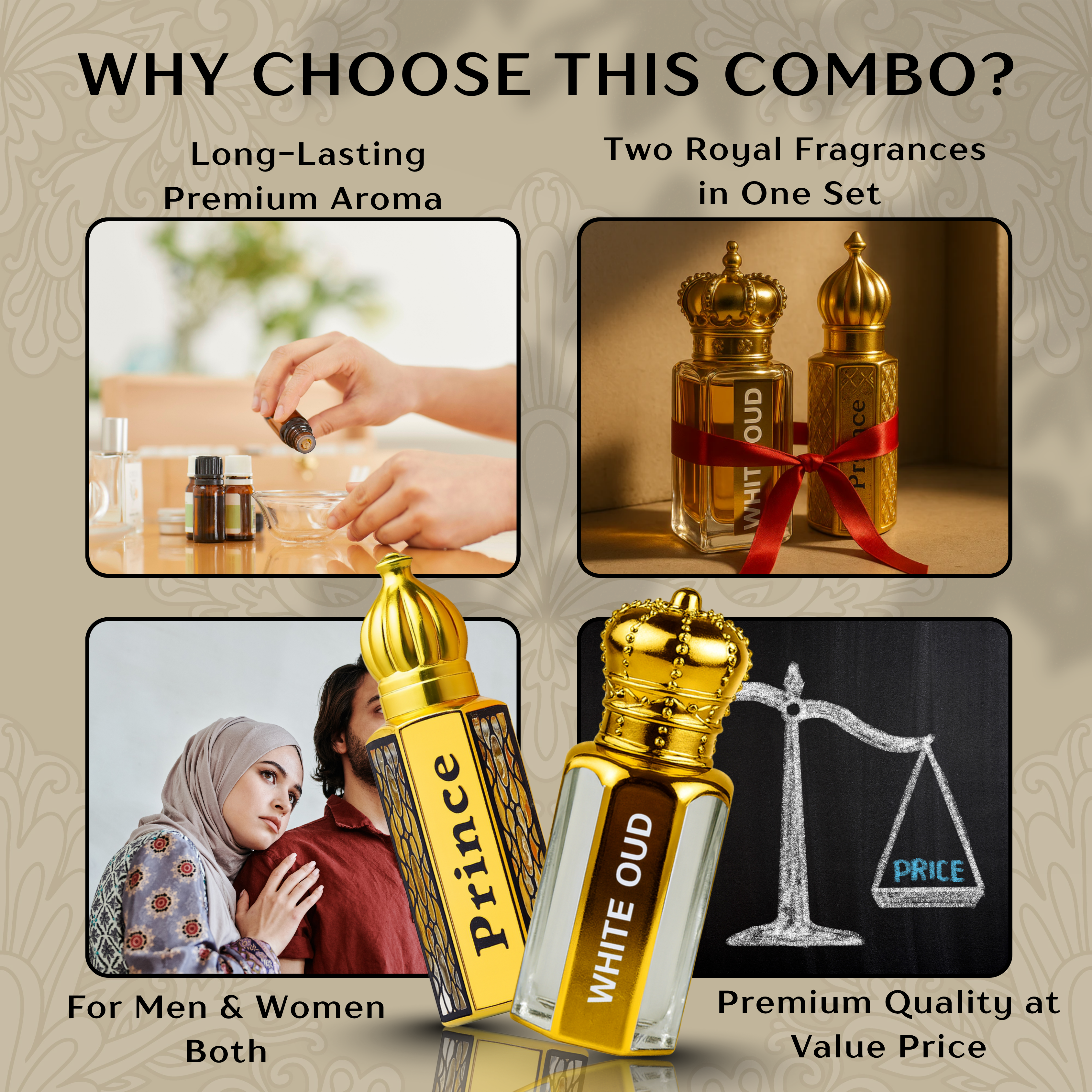 OUD AL ABRAJ COMBO – White Oud 18ML & Prince Oud 18ML