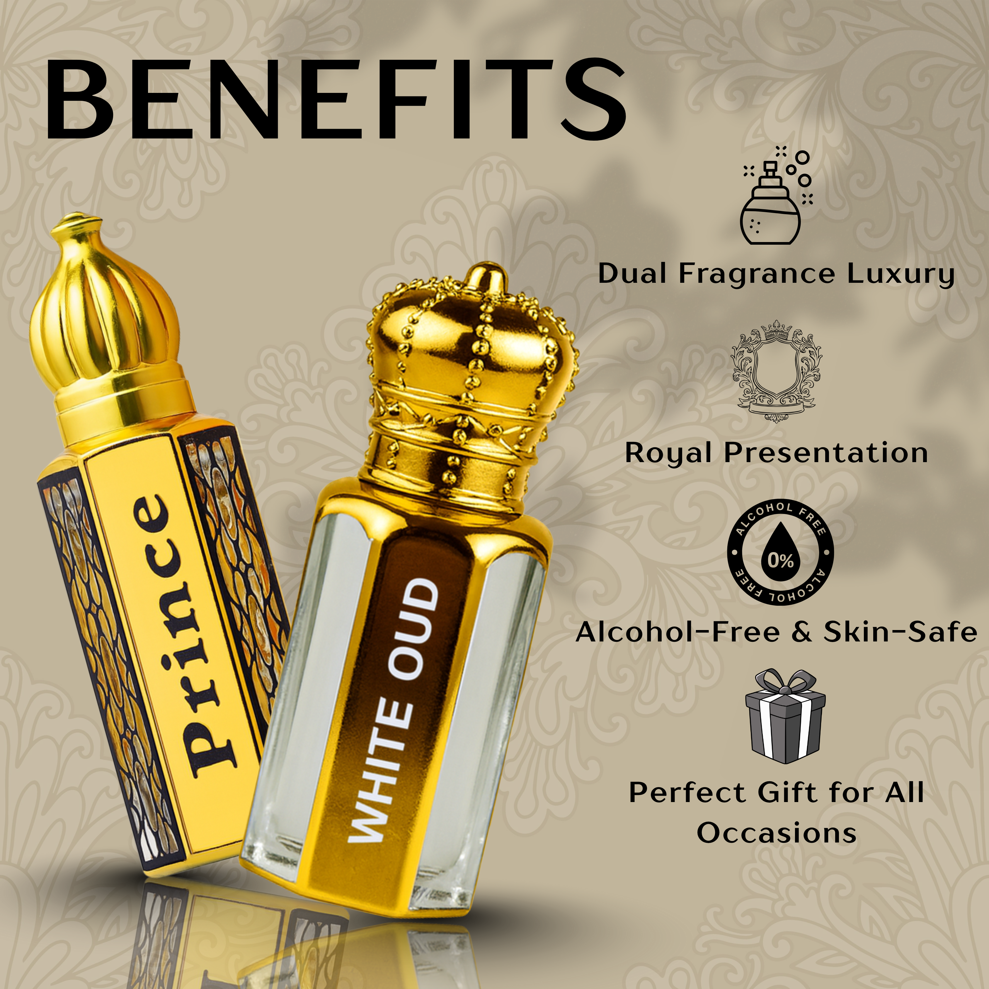 OUD AL ABRAJ COMBO – White Oud 18ML & Prince Oud 18ML